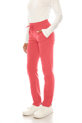 Jessica Simpson Scrubs 5-Pocket Straight Leg Pants with Side Zipper & Embroidered Logo