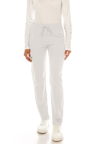 Jessica Simpson Scrubs 5-Pocket Straight Leg Pants with Side Zipper & Embroidered Logo