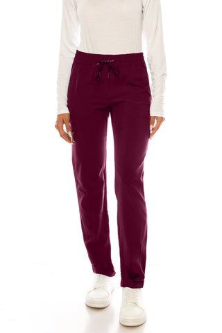 Jessica Simpson Scrubs 5-Pocket Straight Leg Pants with Side Zipper & Embroidered Logo