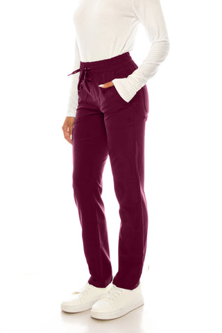 Jessica Simpson Scrubs 5-Pocket Straight Leg Pants with Side Zipper & Embroidered Logo