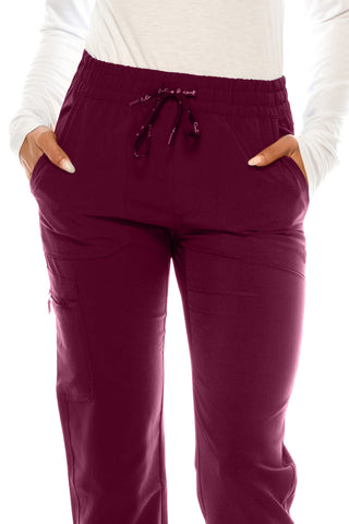 Jessica Simpson Scrubs 5-Pocket Straight Leg Pants with Side Zipper & Embroidered Logo