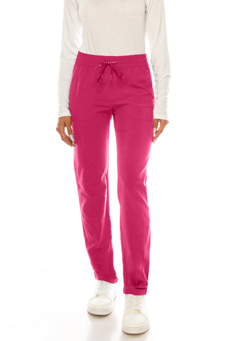 Jessica Simpson Scrubs 5-Pocket Straight Leg Pants with Side Zipper & Embroidered Logo
