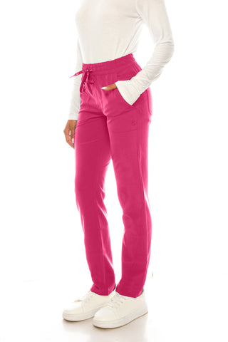 Jessica Simpson Scrubs 5-Pocket Straight Leg Pants with Side Zipper & Embroidered Logo