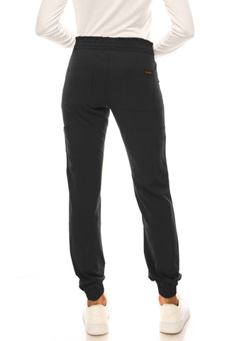 Jessica Simpson Scrubs 6-Pocket Jogger Pants with Zipper Pockets & Embroidered Logo