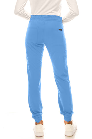 Jessica Simpson Scrubs 6-Pocket Jogger Pants with Zipper Pockets & Embroidered Logo