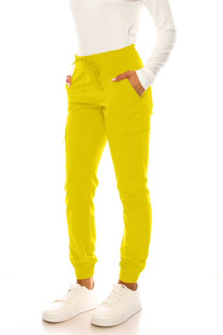 Jessica Simpson Scrubs 6-Pocket Jogger Pants with Zipper Pockets & Embroidered Logo