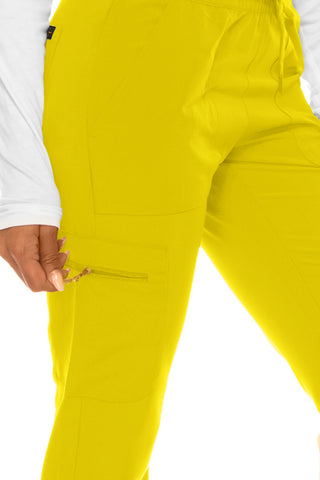 Jessica Simpson Scrubs 6-Pocket Jogger Pants with Zipper Pockets & Embroidered Logo