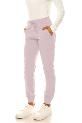 Jessica Simpson Scrubs 6-Pocket Jogger Pants with Zipper Pockets & Embroidered Logo