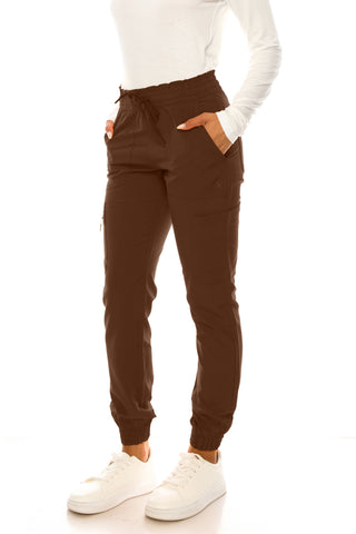 Jessica Simpson Scrubs 6-Pocket Jogger Pants with Zipper Pockets & Embroidered Logo