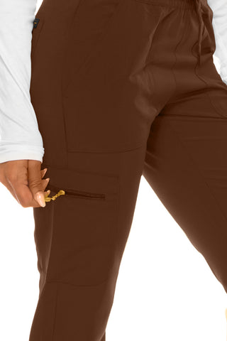 Jessica Simpson Scrubs 6-Pocket Jogger Pants with Zipper Pockets & Embroidered Logo