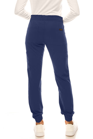 Jessica Simpson Scrubs 6-Pocket Jogger Pants with Zipper Pockets & Embroidered Logo