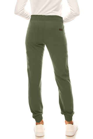 Jessica Simpson Scrubs 6-Pocket Jogger Pants with Zipper Pockets & Embroidered Logo