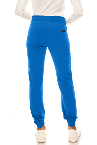 Jessica Simpson Scrubs 6-Pocket Jogger Pants with Zipper Pockets & Embroidered Logo