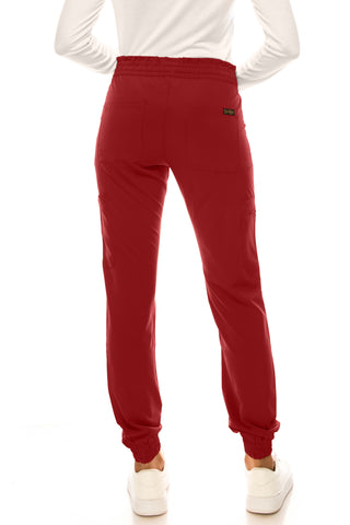 Jessica Simpson Scrubs 6-Pocket Jogger Pants with Zipper Pockets & Embroidered Logo