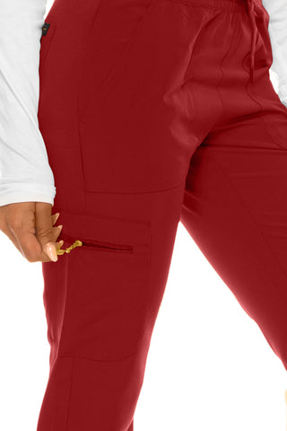 Jessica Simpson Scrubs 6-Pocket Jogger Pants with Zipper Pockets & Embroidered Logo