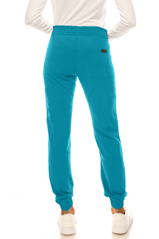 Jessica Simpson Scrubs 6-Pocket Jogger Pants with Zipper Pockets & Embroidered Logo