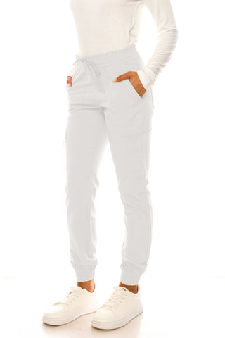 Jessica Simpson Scrubs 6-Pocket Jogger Pants with Zipper Pockets & Embroidered Logo