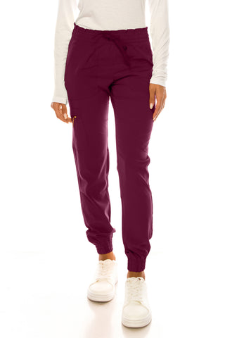 Jessica Simpson Scrubs 6-Pocket Jogger Pants with Zipper Pockets & Embroidered Logo