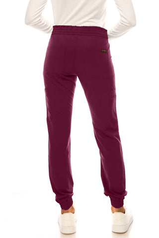 Jessica Simpson Scrubs 6-Pocket Jogger Pants with Zipper Pockets & Embroidered Logo