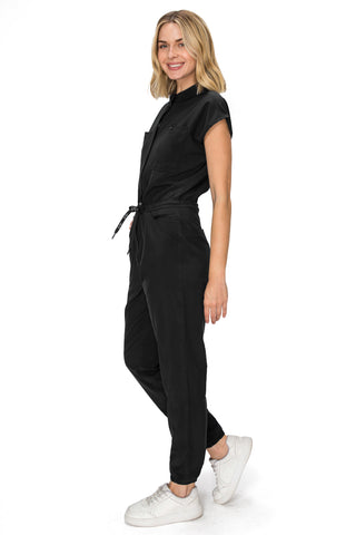 Jessica Simpson Scrubs Women's Jumpsuit Set with Mandarin Collar