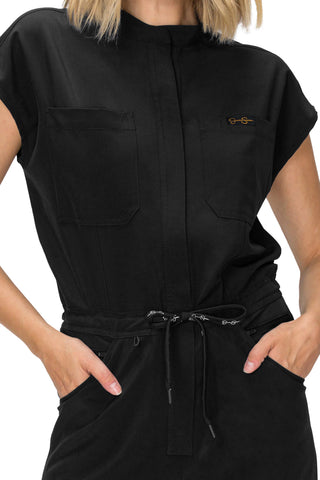 Jessica Simpson Scrubs Women's Jumpsuit Set with Mandarin Collar