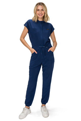 Jessica Simpson Scrubs Women's Jumpsuit Set with Mandarin Collar