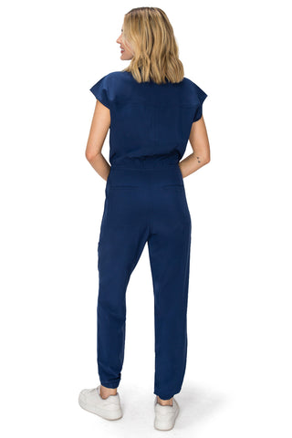 Jessica Simpson Scrubs Women's Jumpsuit Set with Mandarin Collar