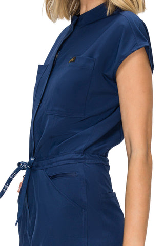 Jessica Simpson Scrubs Women's Jumpsuit Set with Mandarin Collar