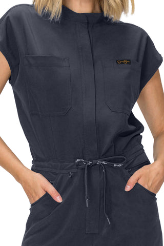 Jessica Simpson Scrubs Women's Jumpsuit Set with Mandarin Collar