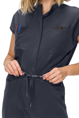 Jessica Simpson Scrubs Women's Jumpsuit Set with Mandarin Collar