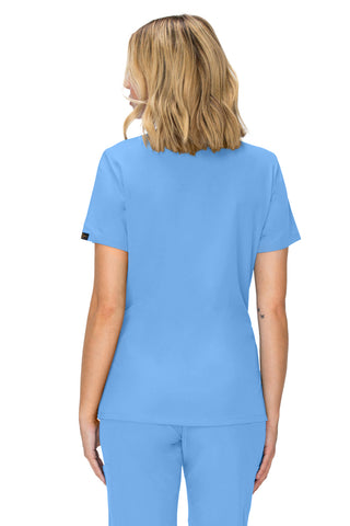 Jessica Simpson Scrubs Premium 4-Pocket V-Neck Top with Zipper Pockets