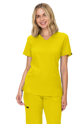 Jessica Simpson Scrubs Premium 4-Pocket V-Neck Top with Zipper Pockets
