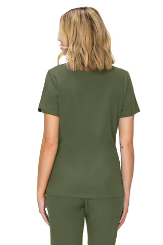 Jessica Simpson Scrubs Premium 4-Pocket V-Neck Top with Zipper Pockets