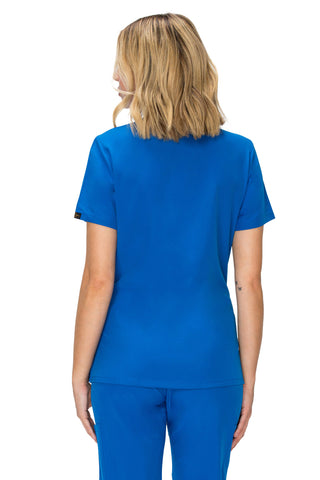 Jessica Simpson Scrubs Premium 4-Pocket V-Neck Top with Zipper Pockets