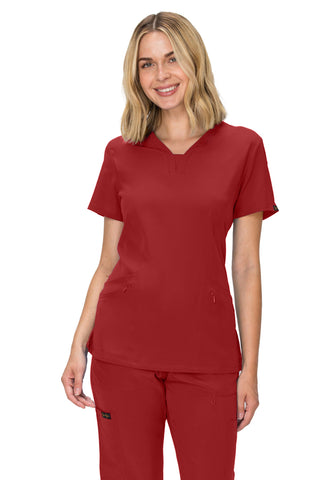 Jessica Simpson Scrubs Premium 4-Pocket V-Neck Top with Zipper Pockets