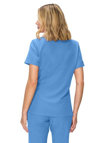 Jessica Simpson Women's Fashion 3-Pocket Scrub Top with Side Zipper Storage