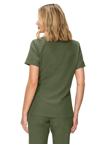 Jessica Simpson Women's Fashion 3-Pocket Scrub Top with Side Zipper Storage