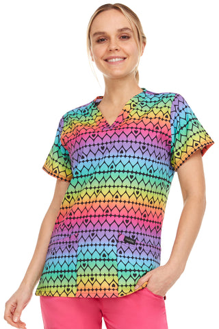 Medichic Print Scrub Top | MC4512-50
