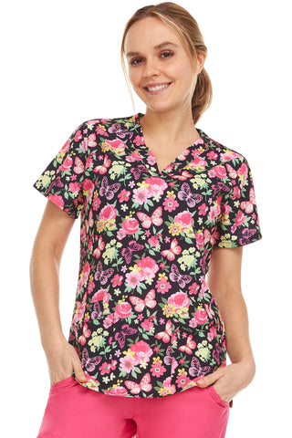 Medichic Print Scrub Top | MC4512-61