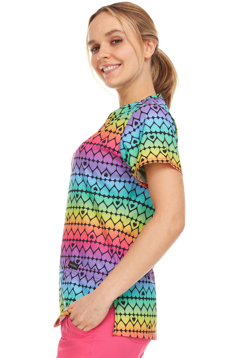 Medichic Printed Scrubs Top | MC4512-50