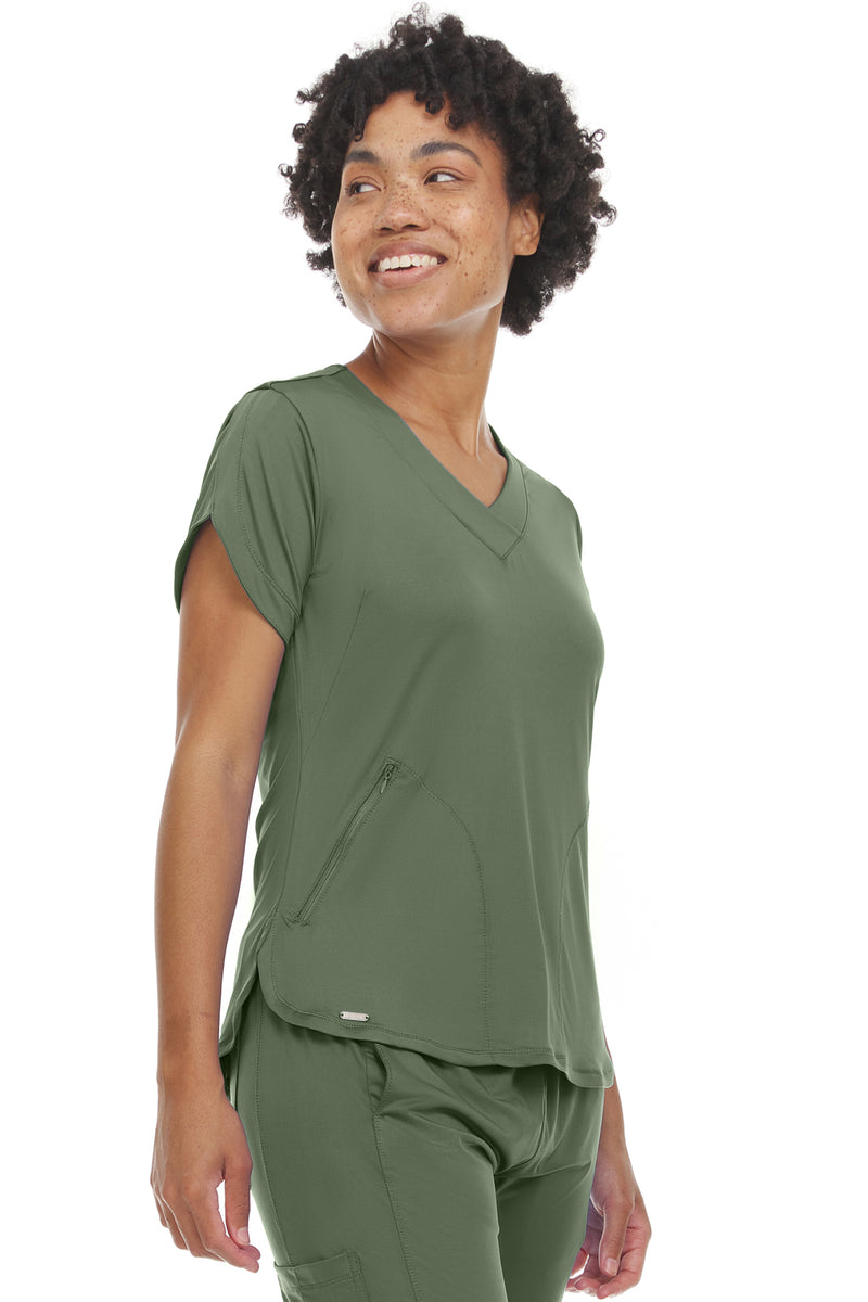 Ella V-Neck Zipper Pocket | MC4134